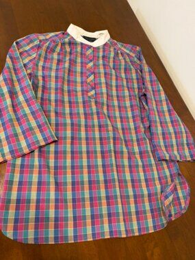 Vintage Discovery Multi-Color Plaid Tunic, Size M